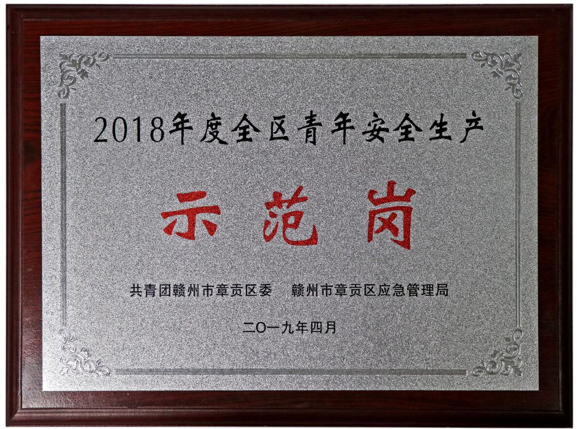 2018年度全區(qū)青年安全生產(chǎn)示范崗